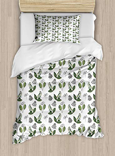 Olive Green and White