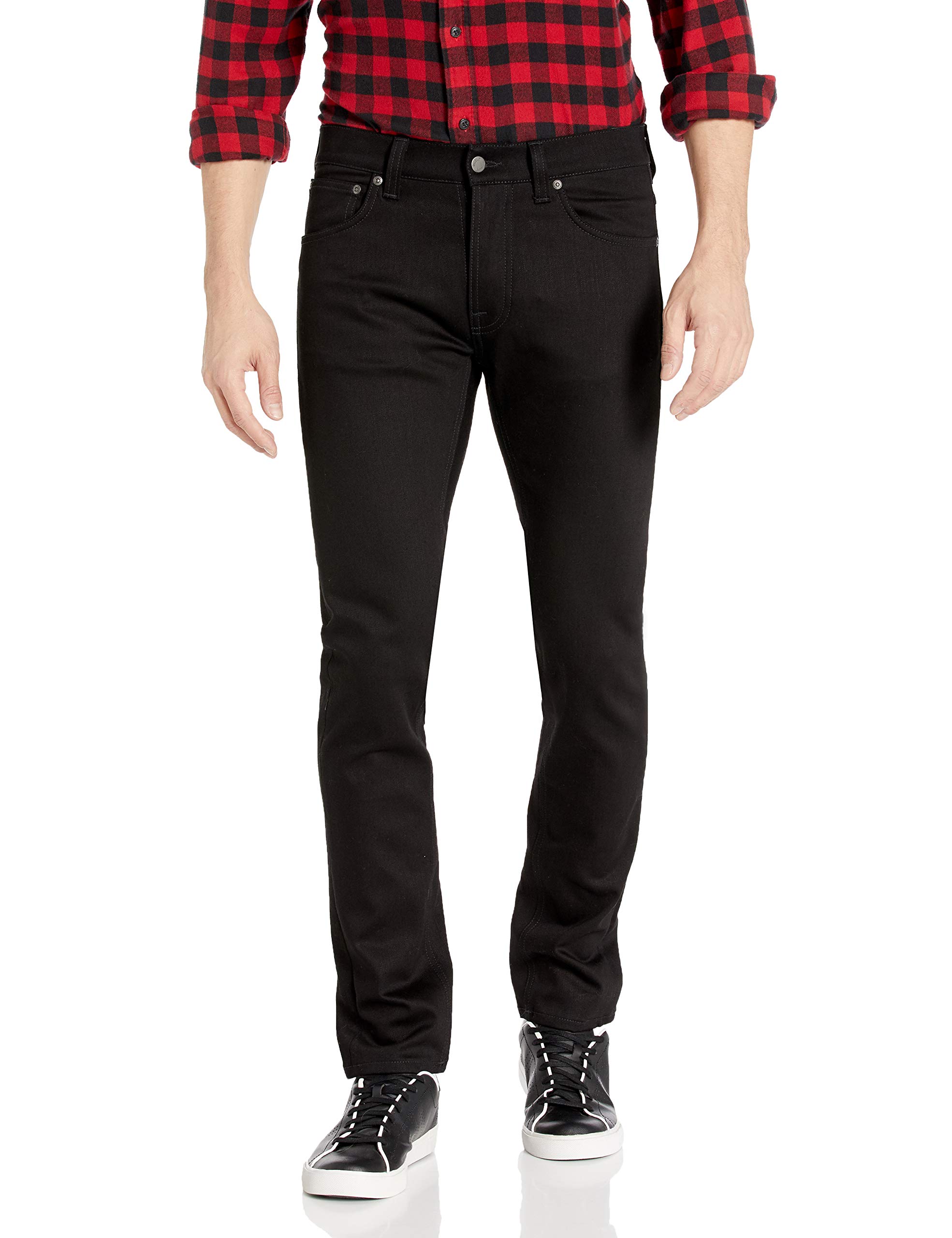 Nudie Jeans Unisex Tilted Tor Dry Cold Black Denim Jeans 32x30 - Slim Fit Stretch Comfort for Men & Women | Perfect for Casual Wear, Office & Night Out