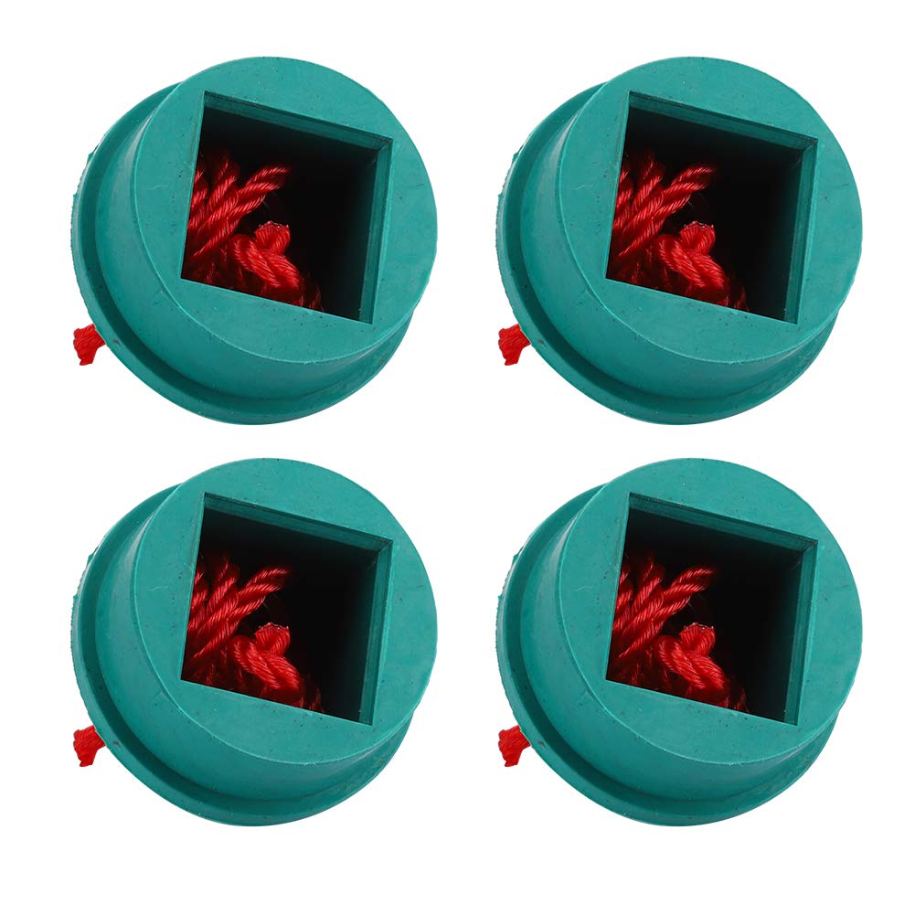 4PCS Green Rubber Billiard Chalk Holder - Snooker Table Chalk Container Accessory for Pool Cue Maintenance & Game Protection