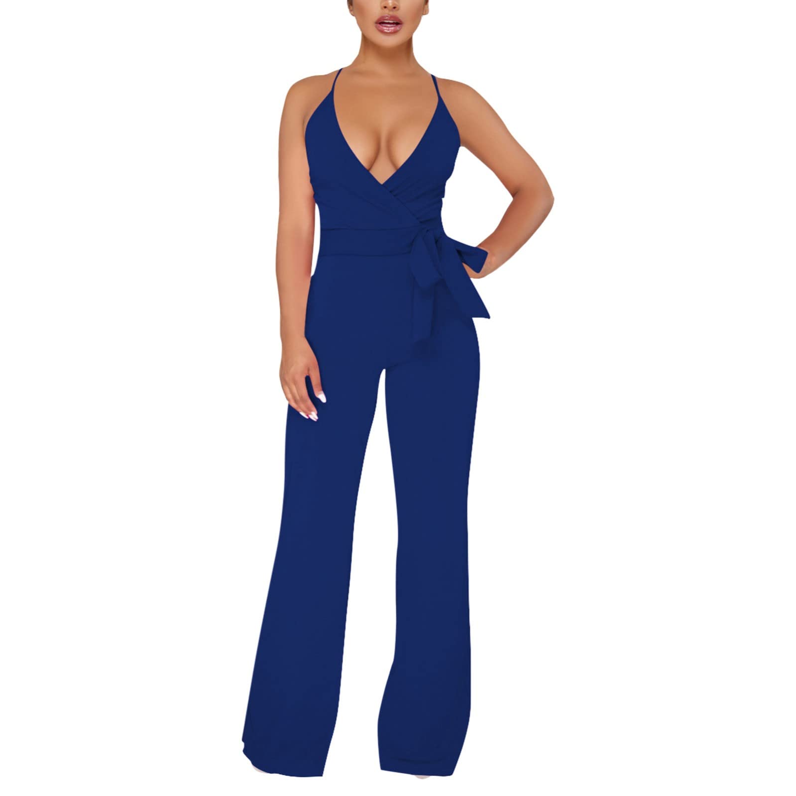 Women's 2-Piece Formal Jumpsuit Outfit - Black Tie Romper with Scrunch Butt Leggings | Winter Workwear & Evening Party Sets | Prime Big Deal Days
