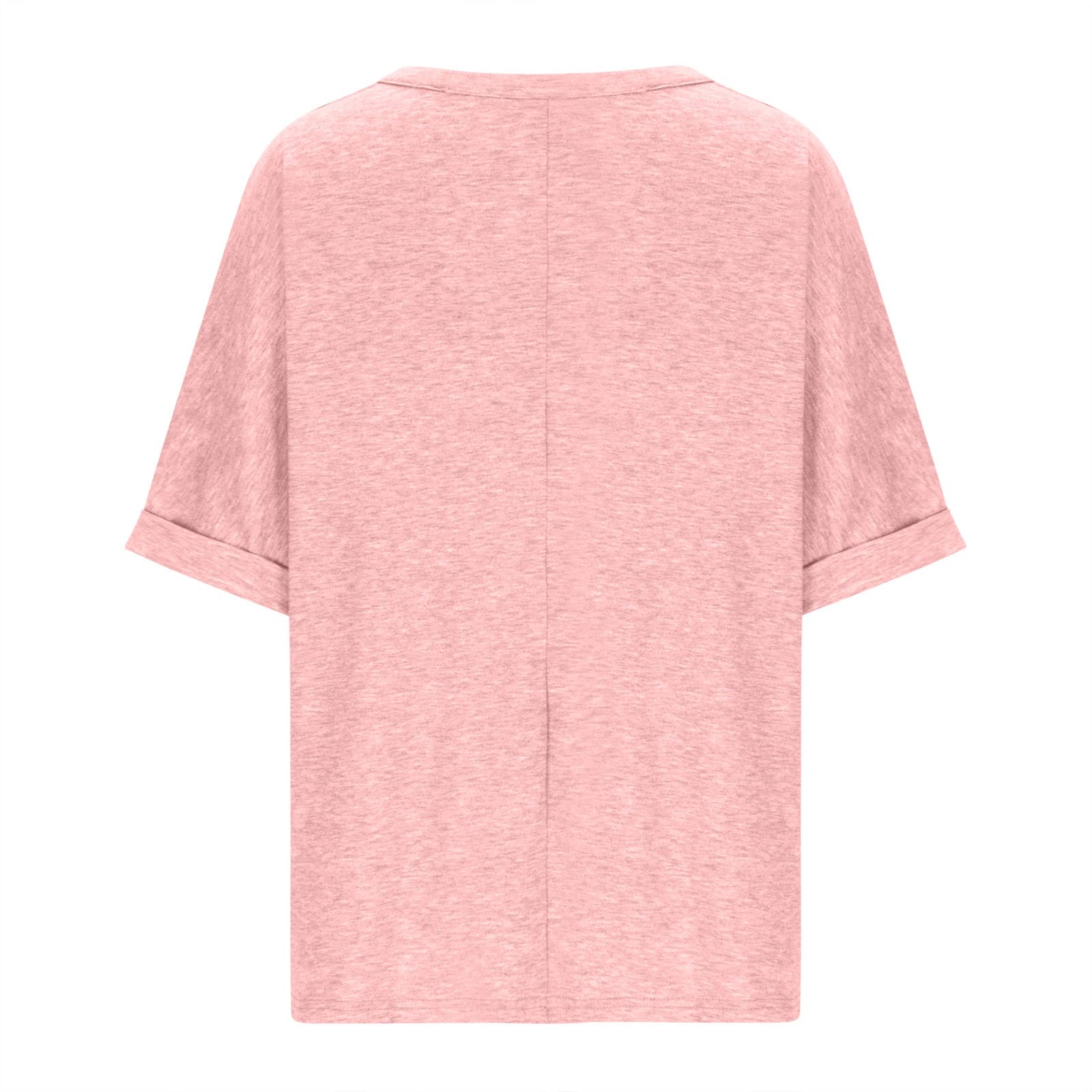 Trendy 2024 Women's Oversized Short Sleeve Crewneck T-Shirts - Casual Loose Fit Basic Summer Tee Tops | Perfect for Beach Outings, Weekend Errands & Layering