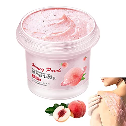 Organic Peach Body Scrub for Women - Exfoliating & Brightening Skin Care, Smooth & Tightening Scrub with Natural Ingredients - Perfect for Shower, Spa & Self-Care Routine (1Pcs)