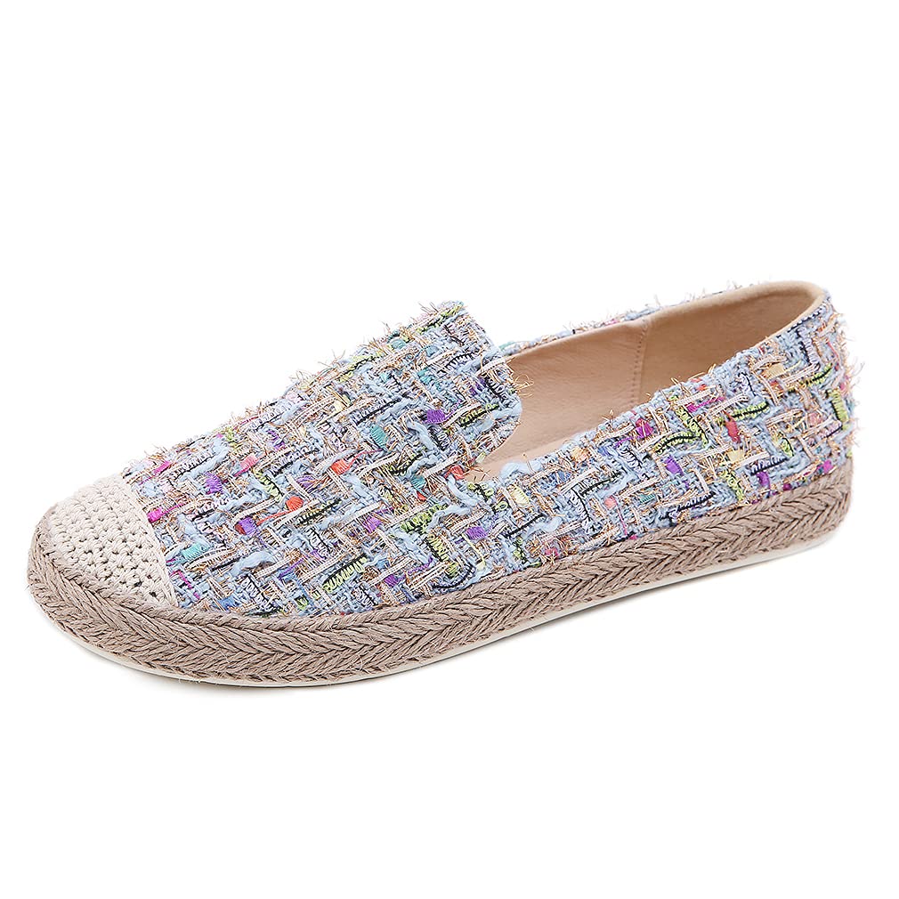 Heelchic Women's Slip-On Bohemian Espadrilles - Comfortable Canvas Casual Boat Flats for Women | Perfect for Beach, Summer Outfits & Boho Fashion
