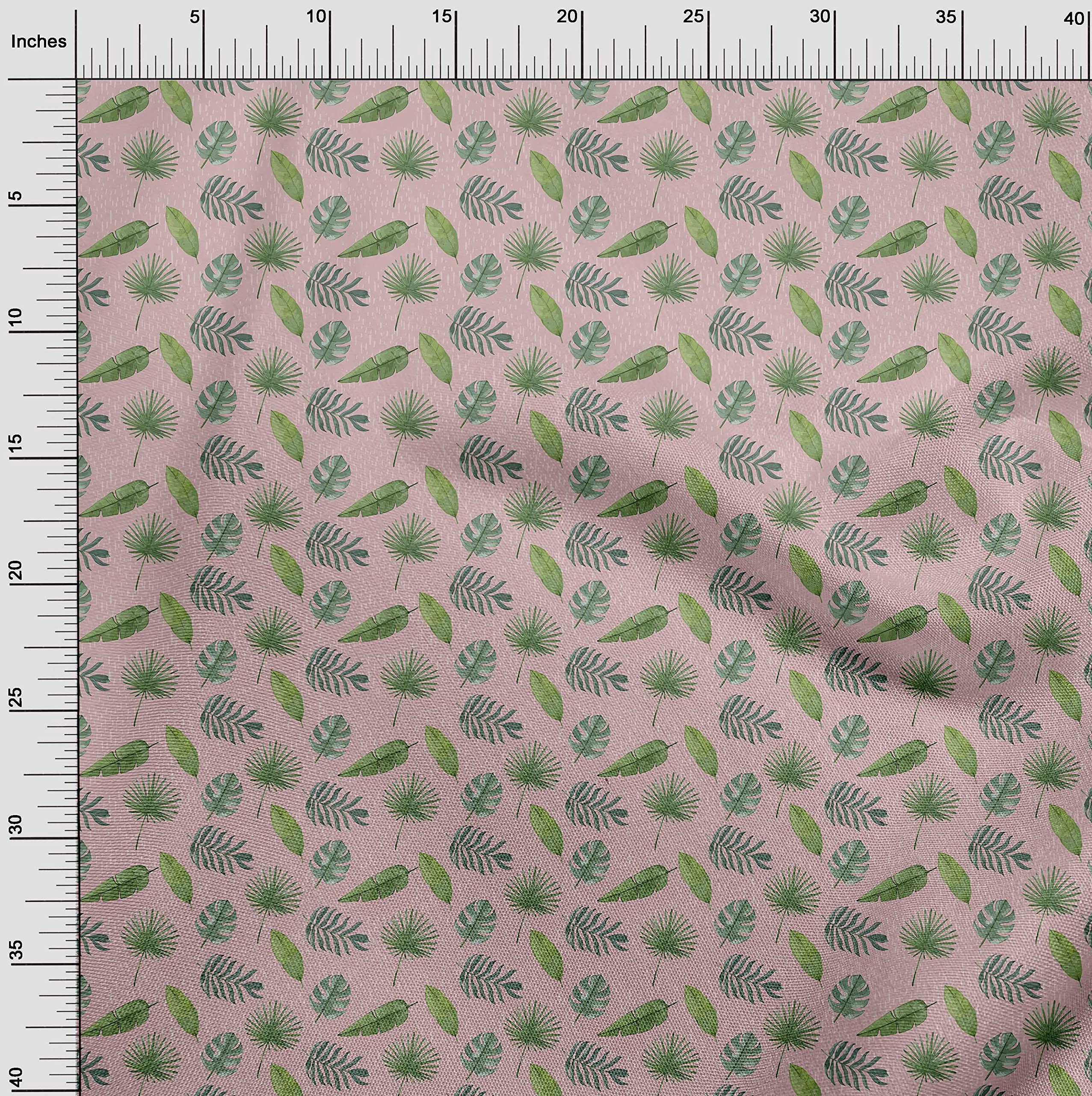 oneOone Cotton Cambric Pink Fabric - Ocean Underwater Life Print Dress Material - 56 Inch Wide Fabric by The Yard - Perfect for DIY Dresses, Quilting & Home Decor Projects