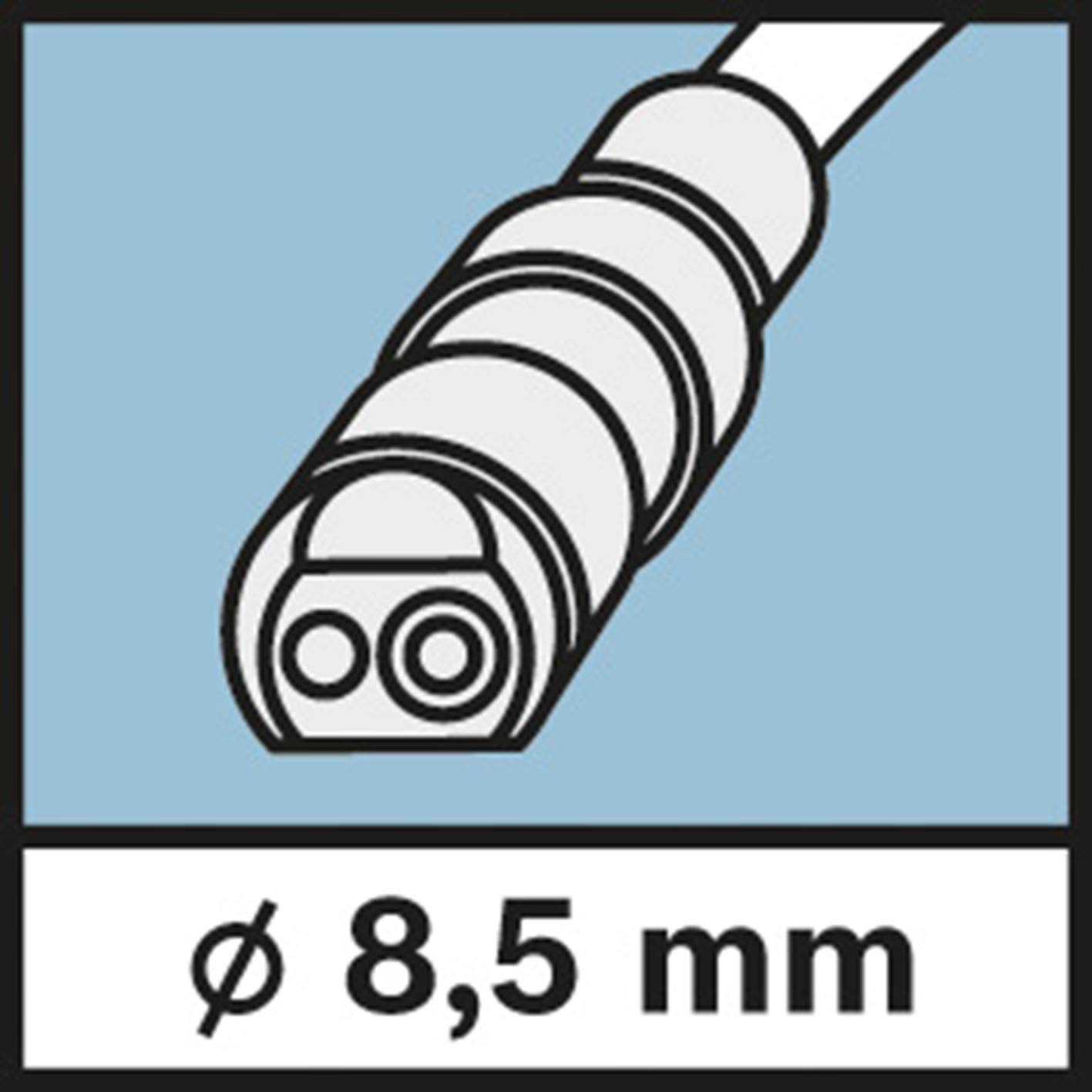 Bosch Professional 8.5mm Inspection Camera Head - Compatible with GIC Series, 1.2m Length, 8.5mm Diameter - Perfect for Plumbing, HVAC & Automotive Diagnostics