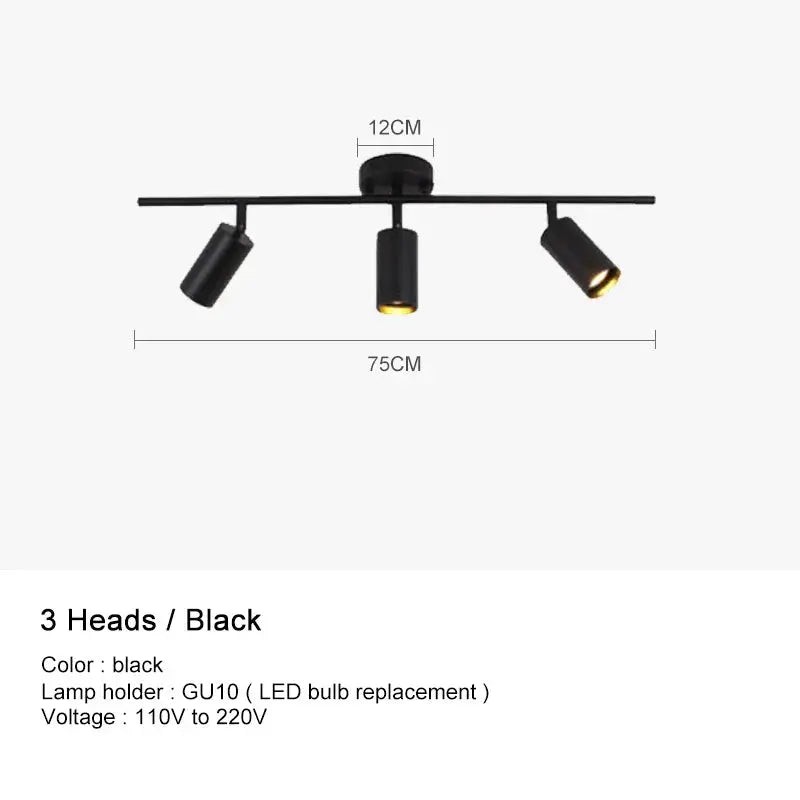 Surface Mounted Minimalist Modern Track LED Lighting - Energy Efficient Dimmable Lights for Home, Office, and Retail Spaces