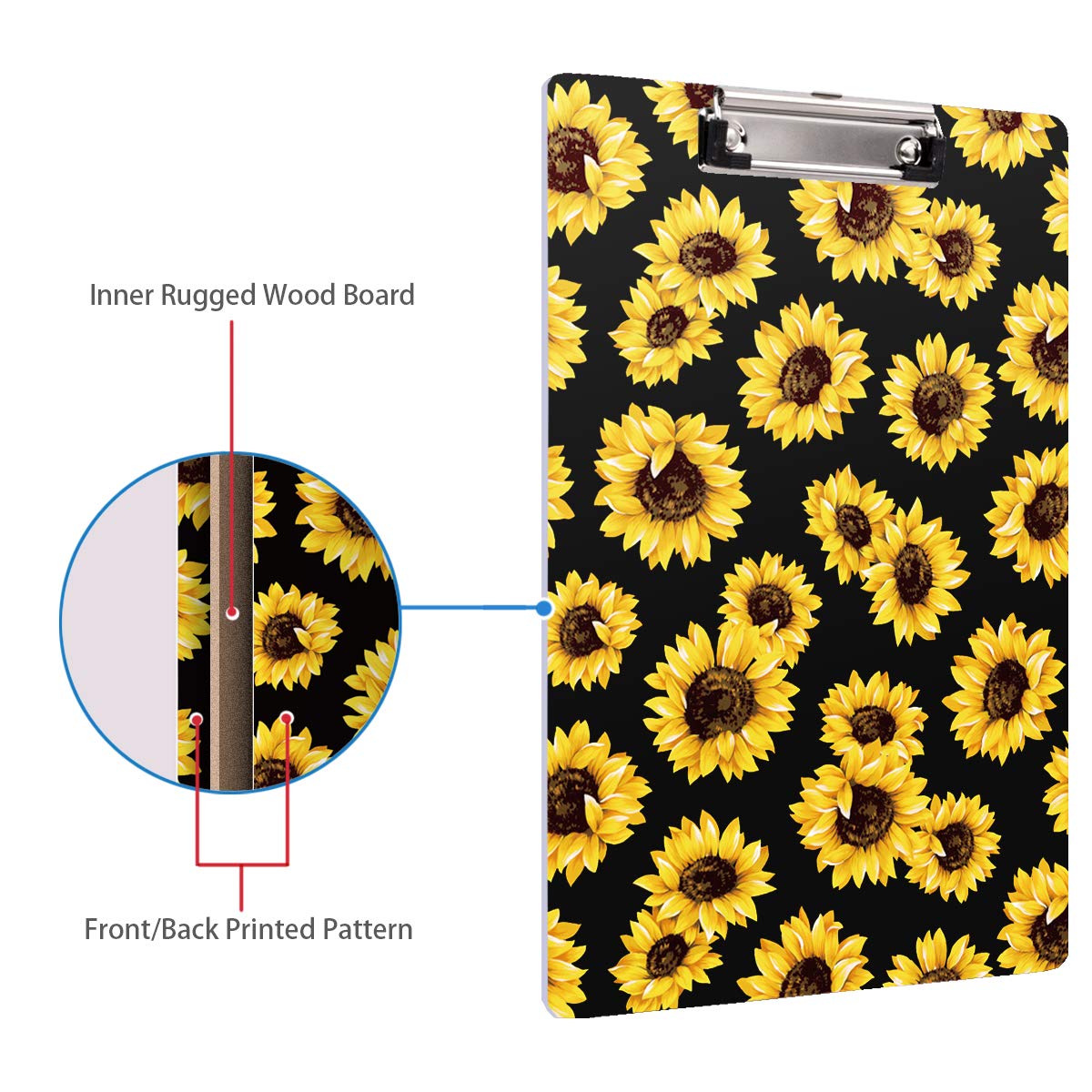Waveyu Decorative Clipboard for Office & School - 12.5