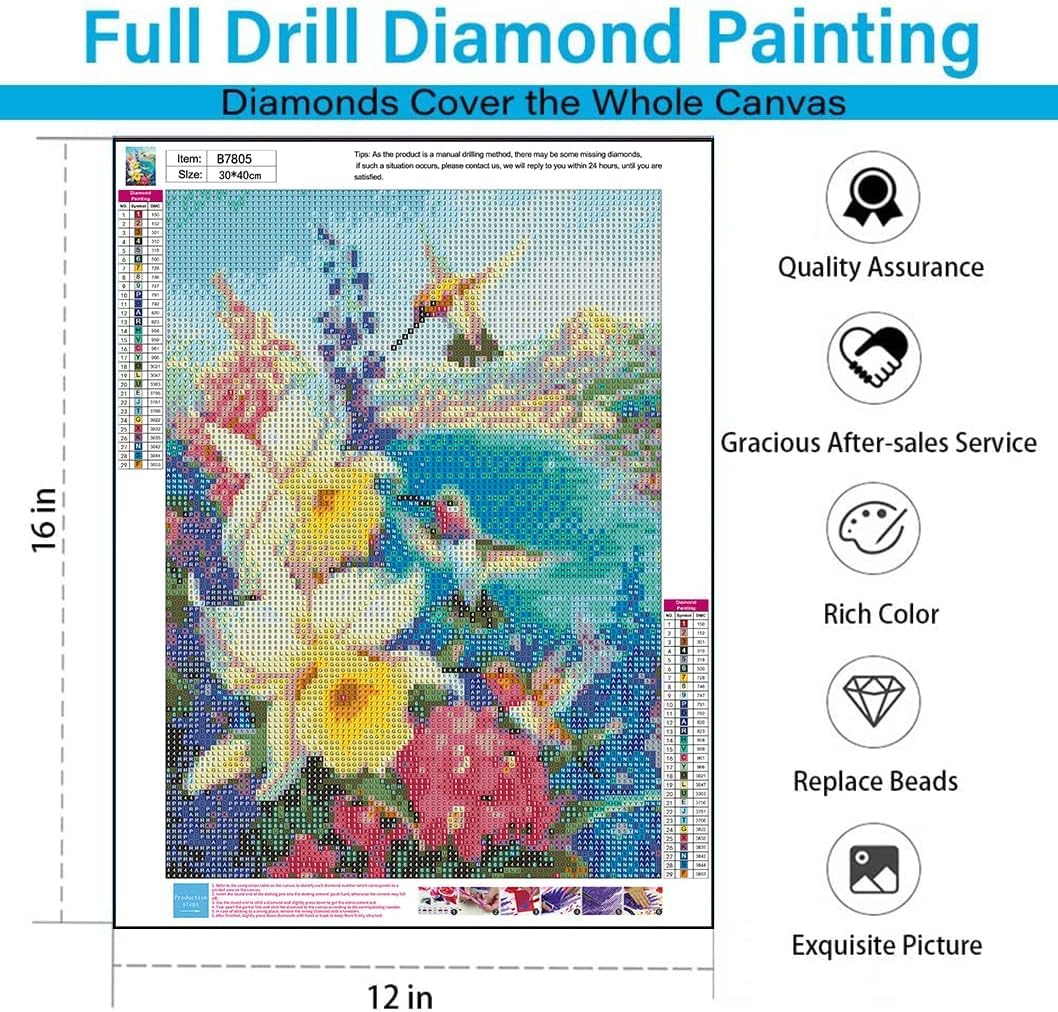 Eiazuiks 5D Diamond Painting Kit for Adults - DIY Full Drill Bird Diamond Art, 12x16 Inch Wall Decor, Relaxing Craft Gift for Home & Office | Perfect for Stress Relief, Mindfulness & Creative Hobbies