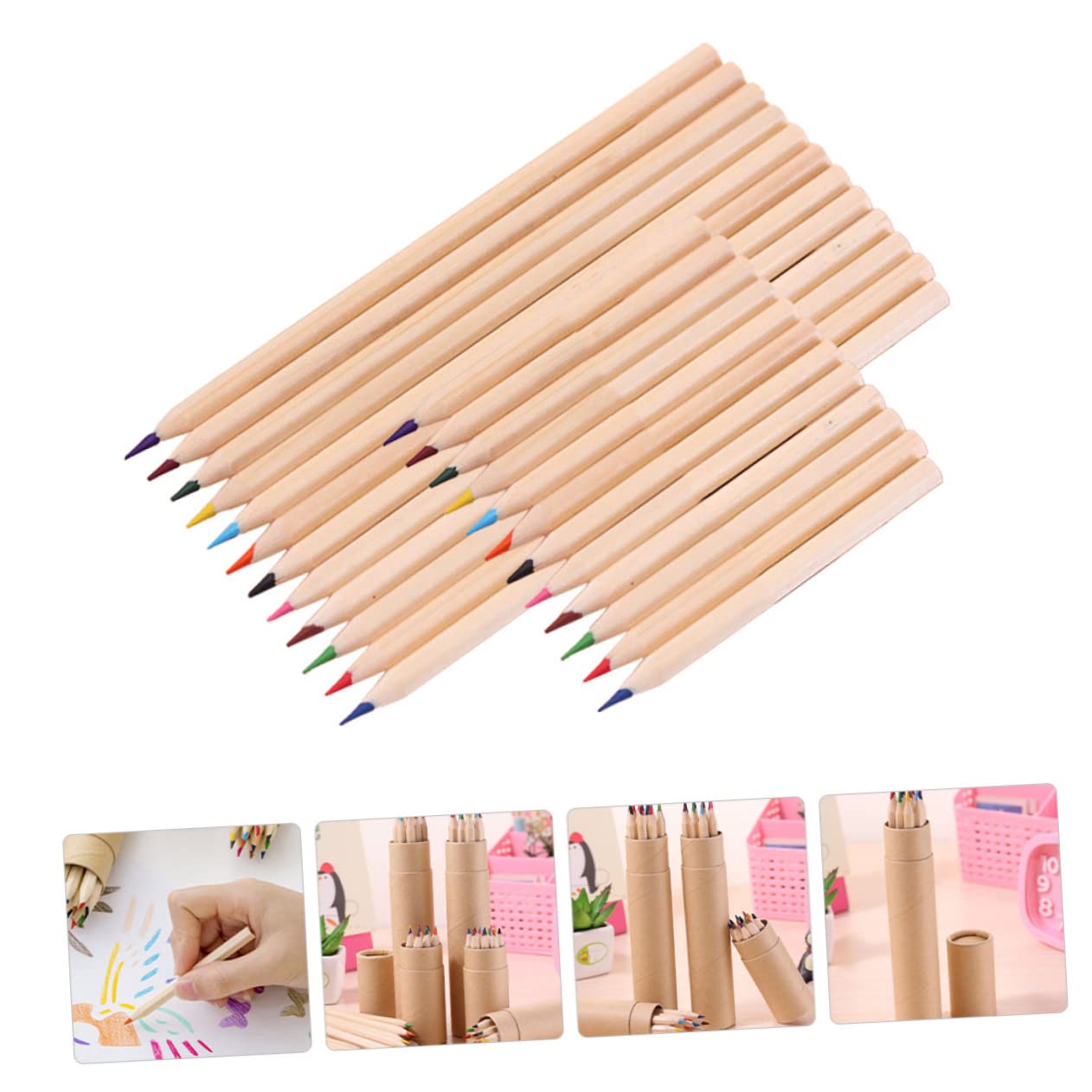 COHEALI 120-Piece Professional Colored Pencils Set - Hexagonal Wooden Art Pencils for Kids, Artists & Home Use - Perfect for Drawing, Sketching & Coloring Books