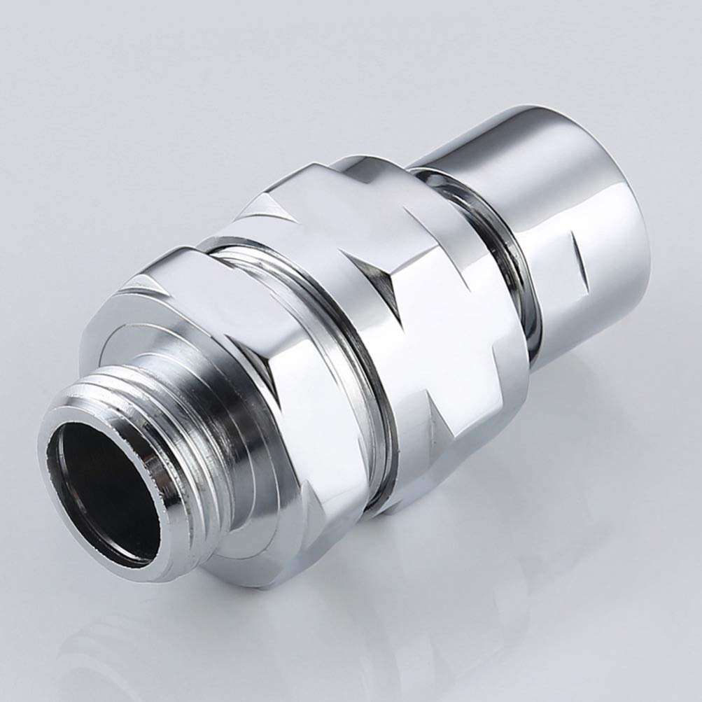 Cabilock Flexible Faucet Connector Hose - Swivel Joint Adapter for Shower Sprayer, Ball Shower Hose Connector & Arm Extender - Universal Fit for Kitchen Sink, Bathroom Shower & Outdoor Faucets - Includes Bright LED Shower Head with 360° Rotation