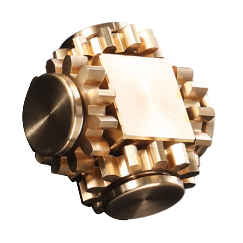 Balacoo Brass Fingertip Gyro Toy - Mini Stress Relief Cube for Kids & Adults, Pocket-Sized Decompression Spinner for Office, Travel & Anxiety Relief