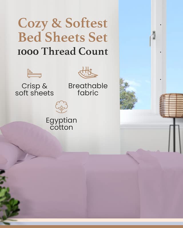 Premium 100% Egyptian Cotton Twin XL Sheet Set - 3Pc 1000 Thread Count Sateen Weave Bedding with 16