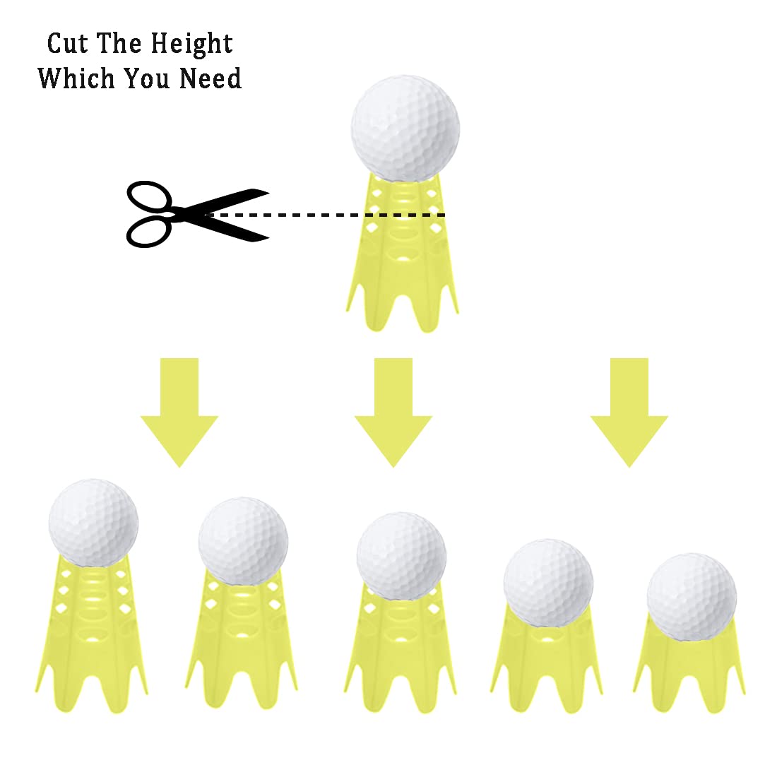 Premium Plastic Golf Simulator Tees - Durable Indoor Practice Tees for Golf Simulators, Winter Turf & Driving Ranges - Perfect for Home Training, Golf Clubs & Indoor Practice Sessions