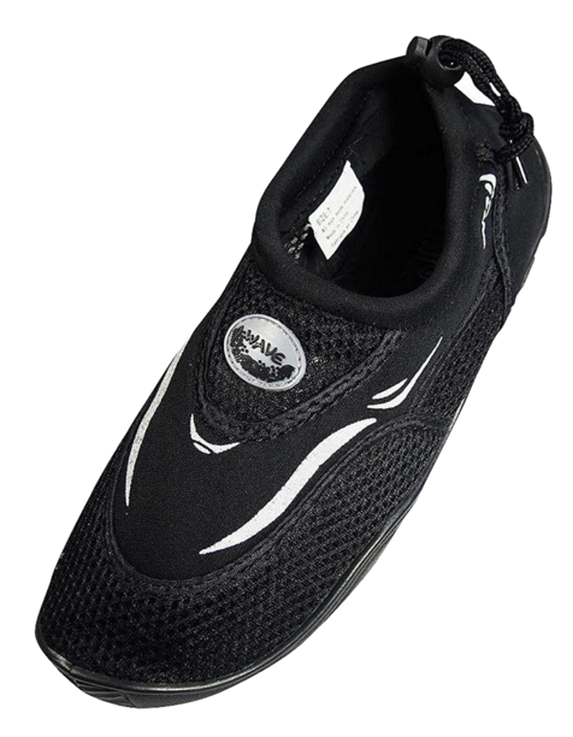 Men's Quick-Dry Water Shoes for Beach, Swimming & Outdoor Activities - Lightweight & Comfortable Black Aqua Shoes Size 11 - Perfect for Surfing, Kayaking & Water Sports