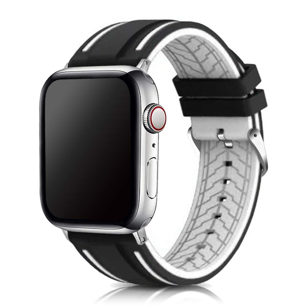 Compatible with Apple Watch Bands 49mm 42mm - Silicone Sport Strap for iWatch Series 10/9/8/7/6/5/4/3 Ultra 2 SE - Durable Rubber Watch Band for Men Women - Perfect for Swimming, Running & Daily Wear
