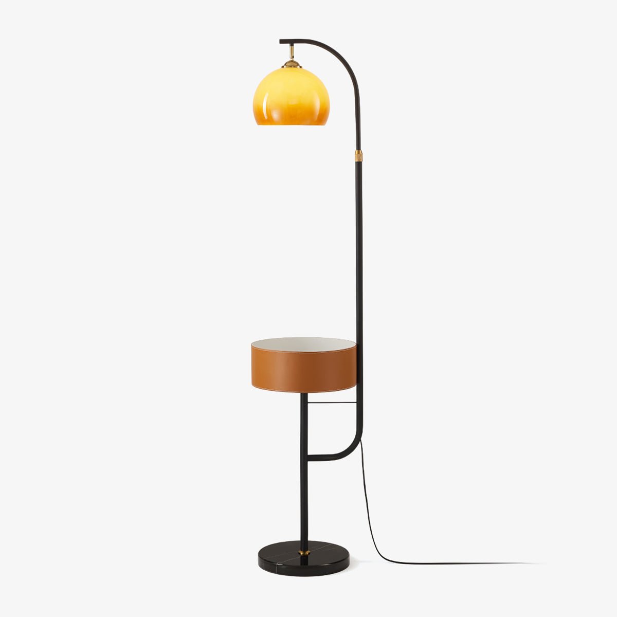 Caramel Arch Floor Lamp - Modern Adjustable Standing Light for Living Room, Bedroom & Office - Warm White LED Reading Light with Dimmable Brightness - Perfect for Relaxing, Working & Decorating