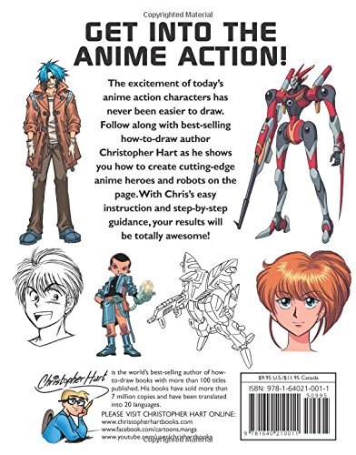 Step-by-Step Guide to Drawing Awesome Anime Characters - Create Heroes, Villains & Robots | Anime Art Book by Christopher Hart | Perfect for Beginners & Manga Fans