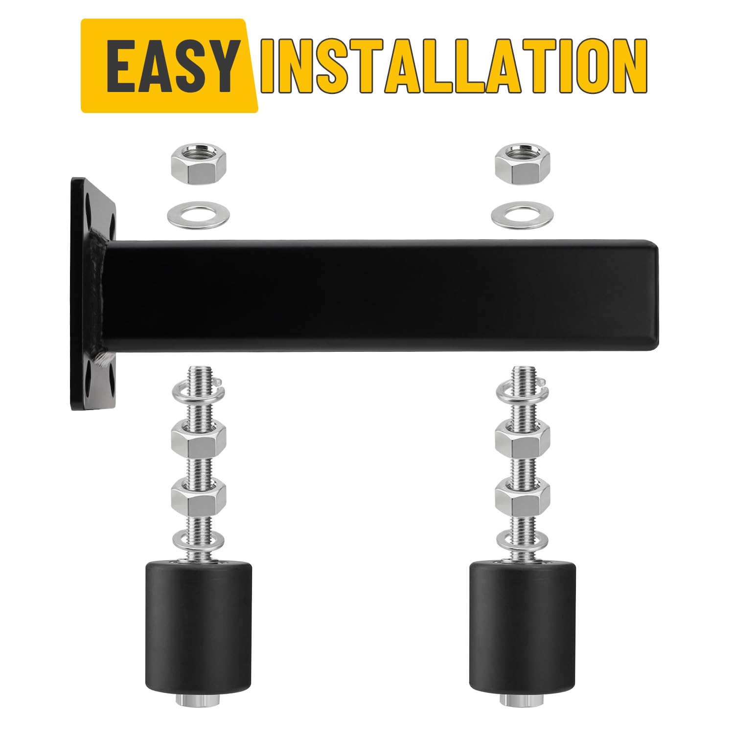 3 Inch Heavy Duty Sliding Gate Roller Guide - Dual Hard Nylon Wheels with Alloy Steel Assembly, Rust Proof & Durable - Perfect for Driveway Gates, Fence Gates, and Commercial Property Entrances