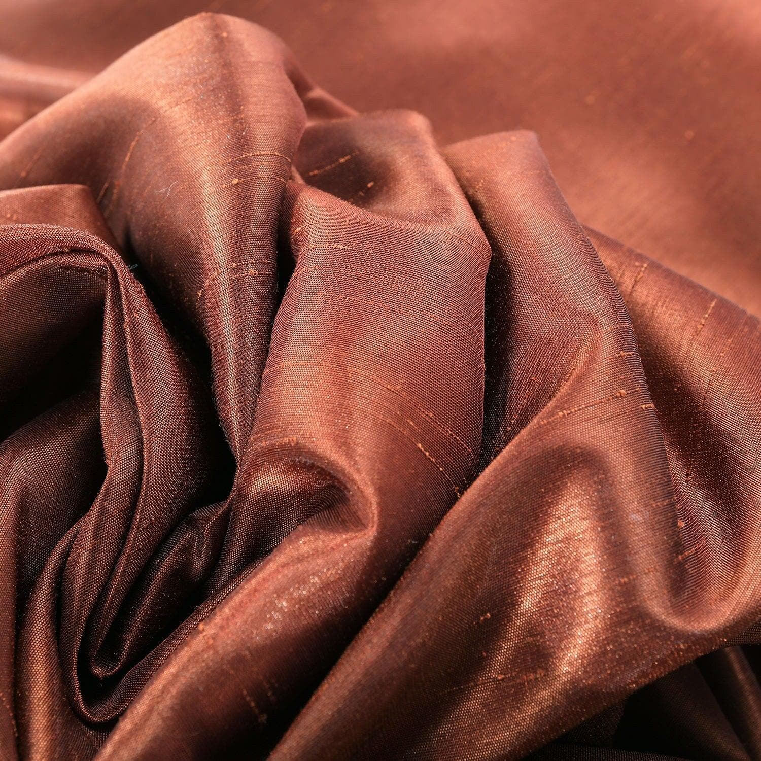 Vintage Burnt Orange Faux Dupioni Silk Fabric Swatch - Perfect for Upholstery, Drapes, and DIY Fashion Projects