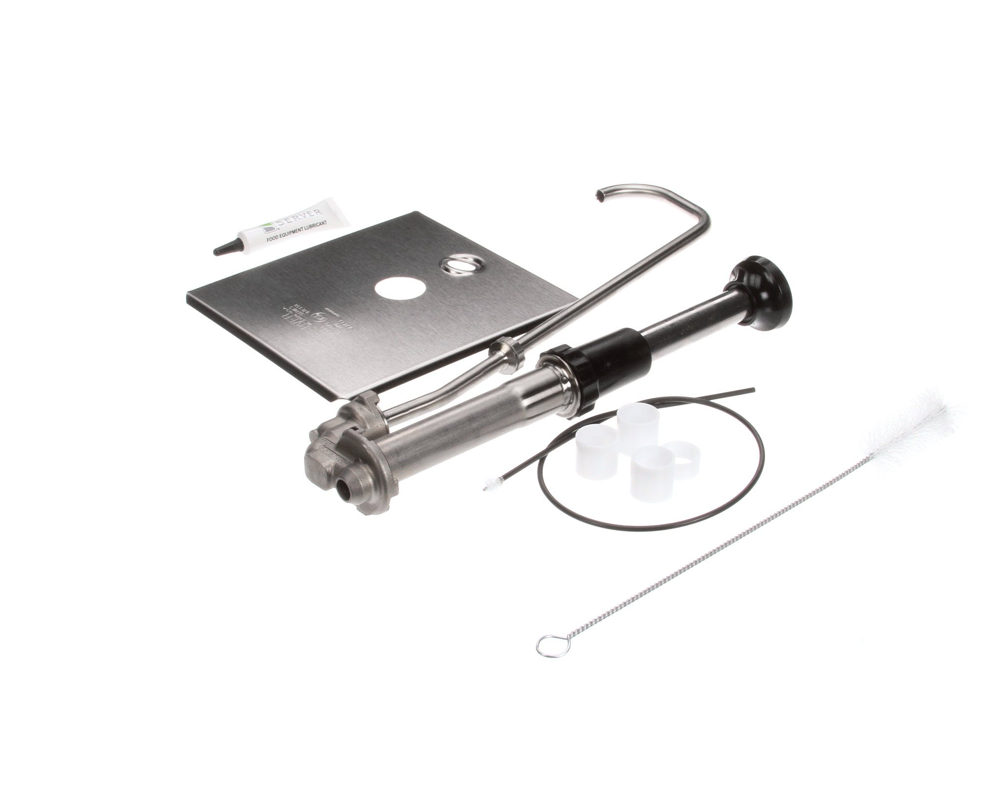 CP-1/6 Tall Condiment Pump - 18/8 Stainless Steel Commercial Grade Dispenser for Ketchup, Mustard & Syrup - Perfect for Restaurants, Diners & Food Trucks