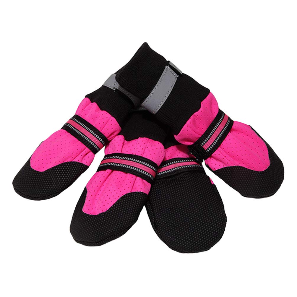 **Waterproof Reflective Anti-Slip Winter Dog Boots - Warm Snow Booties for Small & Large Dogs & Cats - Ideal for Rain, Snow & Cold Weather Outdoor Walks**