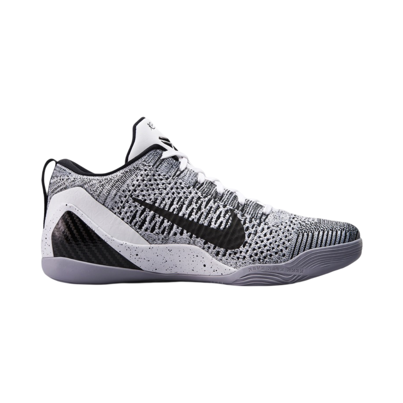 Nike Kobe 9 Low Elite Basketball Shoes - White & Black | High-Performance Court Sneakers for Basketball Players & Fans | Perfect for Games, Training & Streetwear Fashion