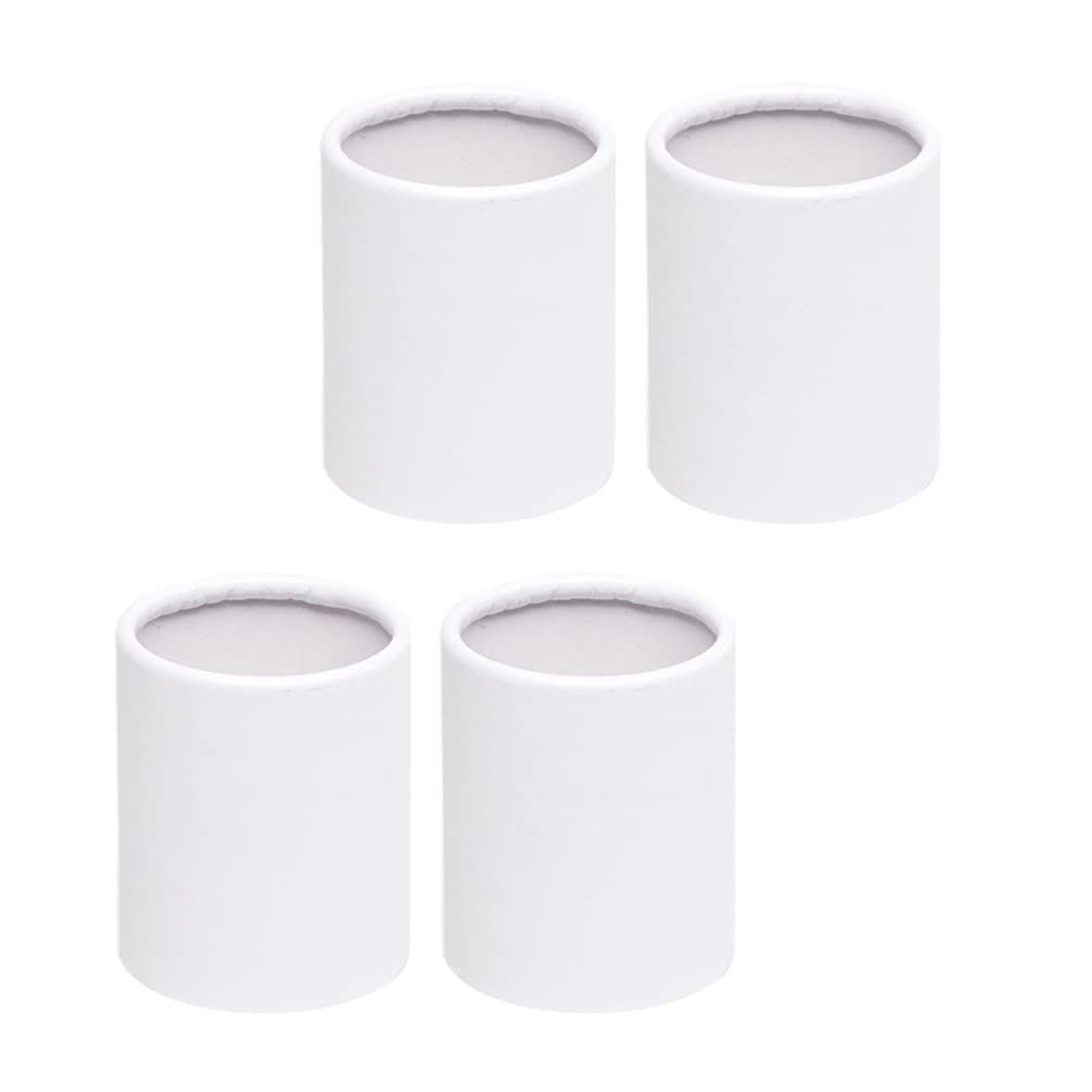 NUOBESTY 4pcs White Cylindrical Flower Paper Box - Mini Round Gift Cardboard Cylinder for Bouquet Floral Arrangement | Perfect for Wedding, Party Decor, DIY Crafts & Gift Packaging