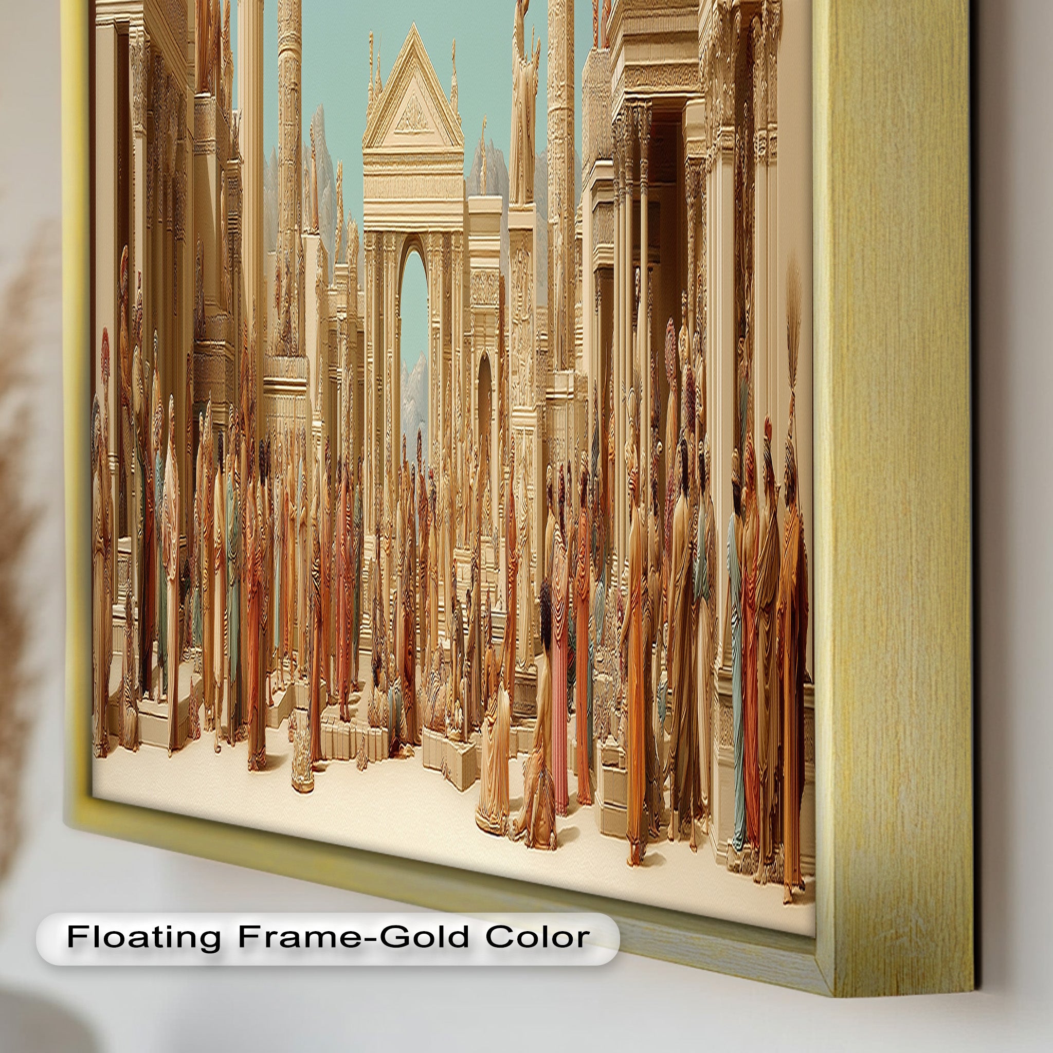 Ancient Agora Gathering - Roman Forum Oil Painting Wall Art | Historical Landscape Artwork | Perfect for Home Decor, Office & Gallery Display