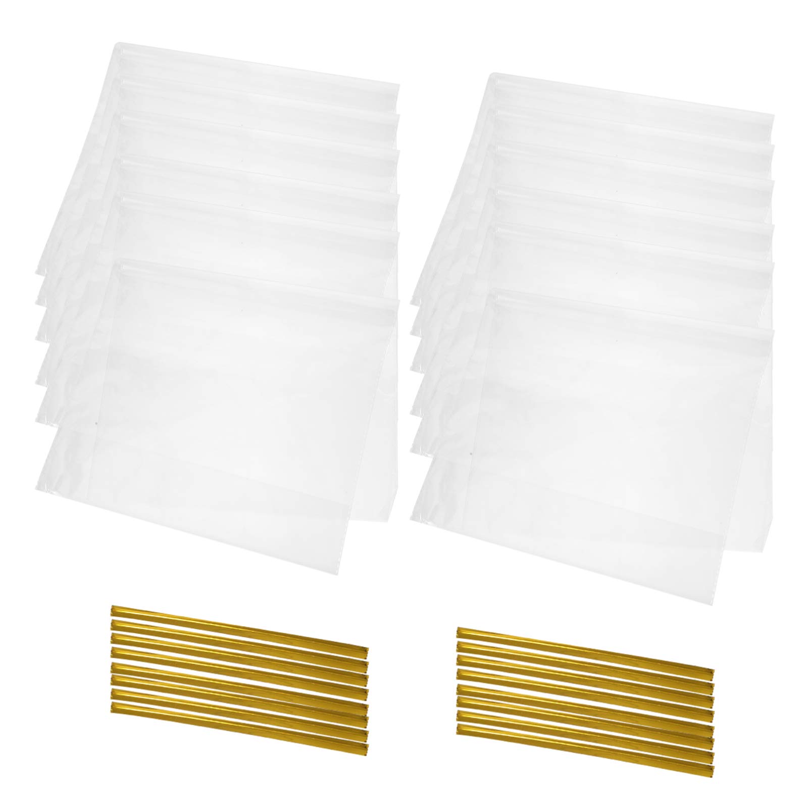 DOITOOL 100pcs Clear Cookie Packaging Bags - Transparent Bakery Bags for Cookies, Bread, Toast & Biscuits | Perfect for Birthday, Wedding, New Year Party & Gift Wrapping | Food Safe & Reusable Storage Bags for Home Baking & Commercial Use