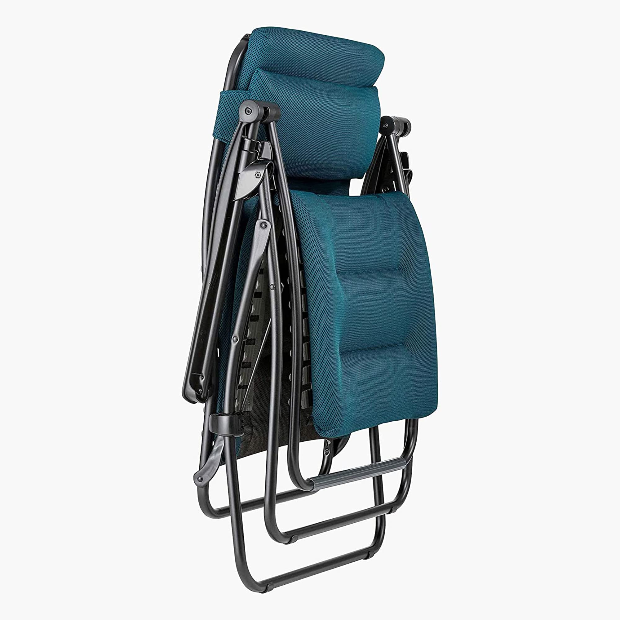 Lafuma RSX Clip AC US - Lightweight Camping Chair with Cup Holder, Portable Folding Beach Chair for Outdoor, Picnic, Travel, and Backpacking (Coral Blue)