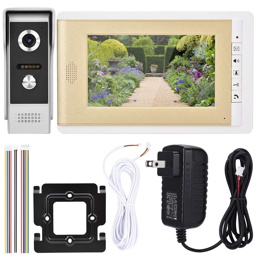 Zouminy 7 Inch HD Video Doorbell Camera with Two-Way Audio - Smart WiFi Door Phone Intercom System for Home Security - Perfect for Apartments, Houses, and Offices