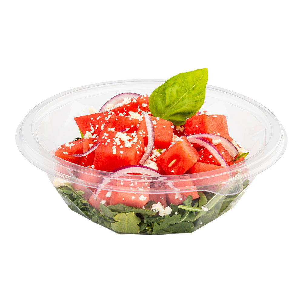 Eco-Friendly 24 oz Round Clear PLA Compostable To-Go Bowl - Bulk 500 Count (7