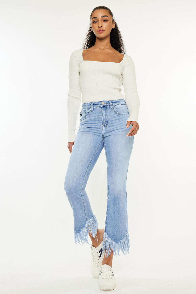 Arla High Rise Bootcut Jeans for Women - Stretchy Denim Pants with Flared Leg | Perfect for Casual Wear, Office & Night Out