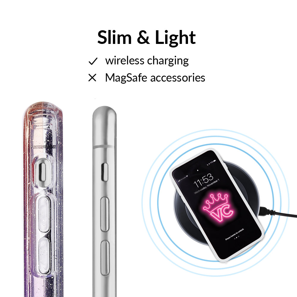 Ombre Stardust Glitter iPhone Case - Sparkling Protective Cover for iPhone 13/14/15 - Trendy Fashion Accessory for Women & Girls - Perfect for Parties, Daily Use & Gift Giving