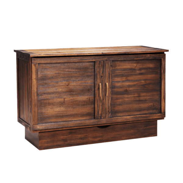 Tuscany Murphy Cabinet Bed in Brushed Acacia Wood - Space Saving Wall Bed with Storage | Queen & Full Size Options | Perfect for Small Apartments, Guest Rooms & Home Offices