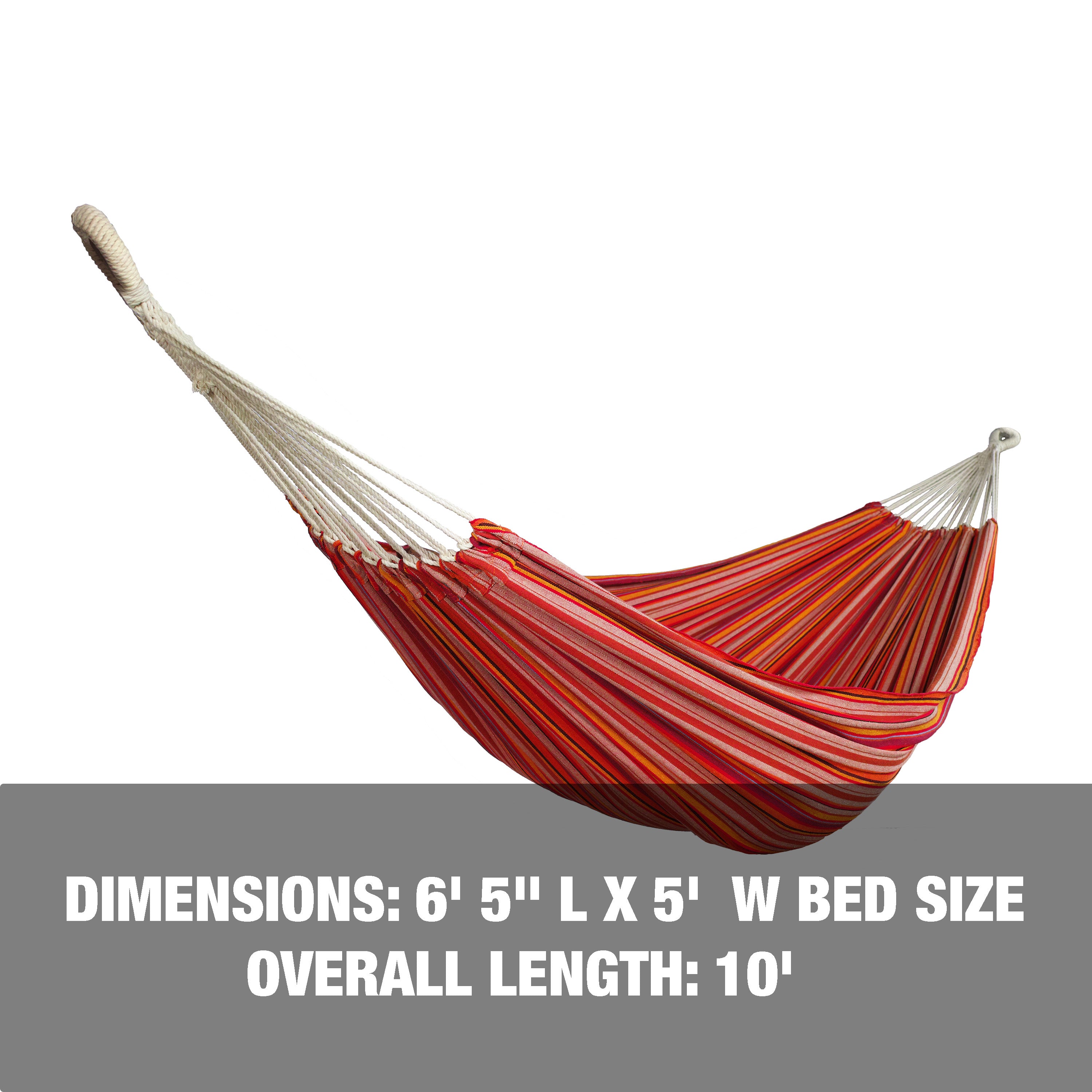 Bliss Hammocks BH 401 TA Double Hammock with Rope Loops & Hanging Hardware - 60