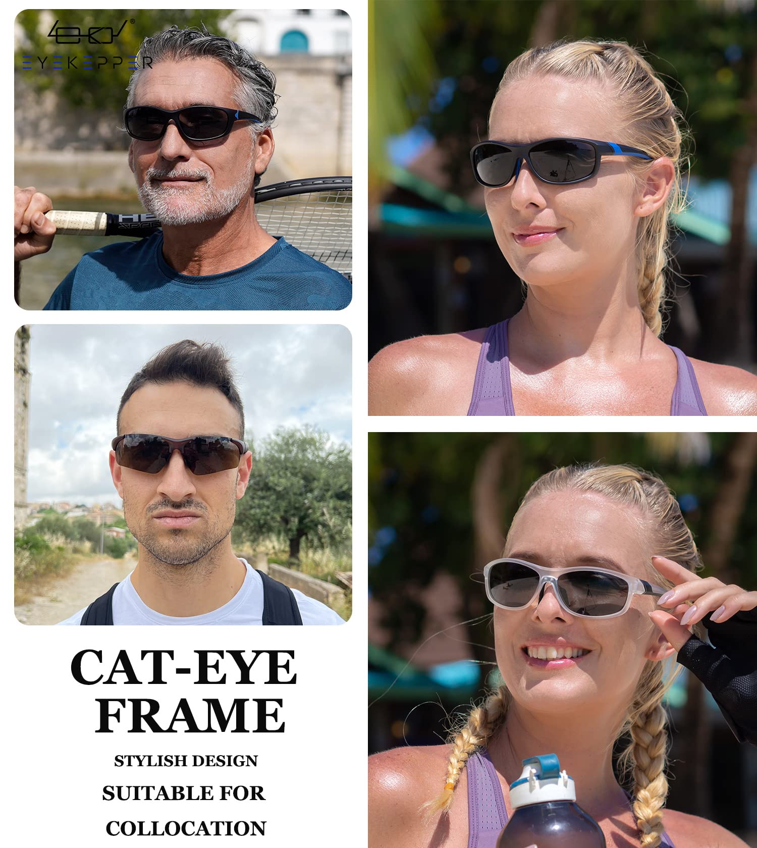 Polarized Bifocal Sport Sunglasses for Women - UV Protection, Lightweight & Comfortable - Perfect for Running, Fishing, Hiking & Outdoor Activities