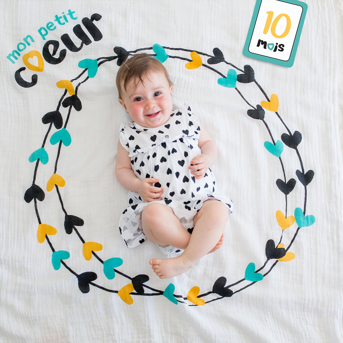 Lulujo Baby's First Year Keepsake Blanket & Milestone Cards Set - Perfect for Newborn Photo Shoots, Monthly Milestone Pictures, and First Birthday Celebrations