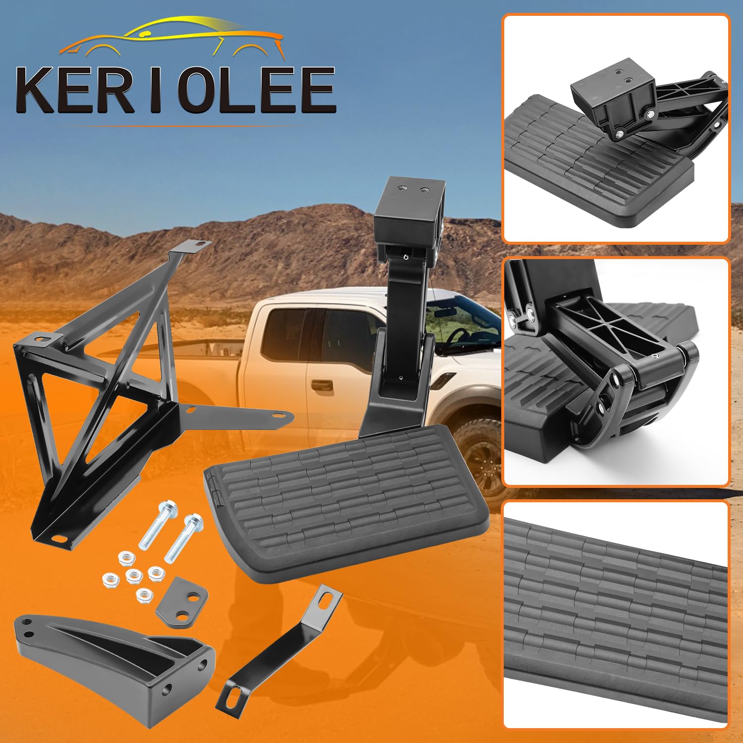 Retractable Bed Step for Toyota Tundra 2014-2021 | Folding Rear Bumper Tailgate Step Replacement | PT392-34140 & 75316-01A | Easy Truck Bed Access for Camping, Hunting & Work