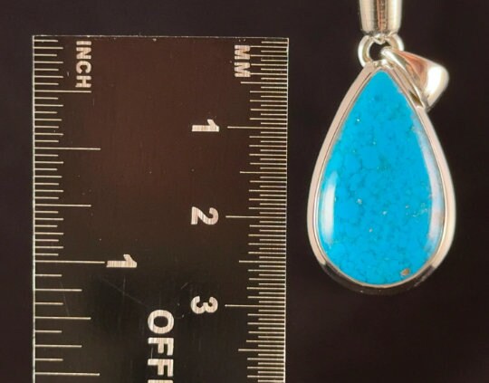 CHRYSOCOLLA Crystal Pendant Necklace - Natural Gem Silica & Blue Chalcedony Stone in Sterling Silver Teardrop Setting - Healing Crystal Jewelry for Meditation, Energy Balancing & Spiritual Wellness