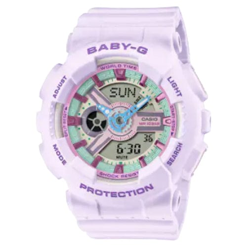 Casio Baby-G BA-110XPM-6A Digital Sport Watch for Women - Shock Resistant, Water Resistant, Trendy Style - Perfect for Running, Swimming, and Outdoor Activities
