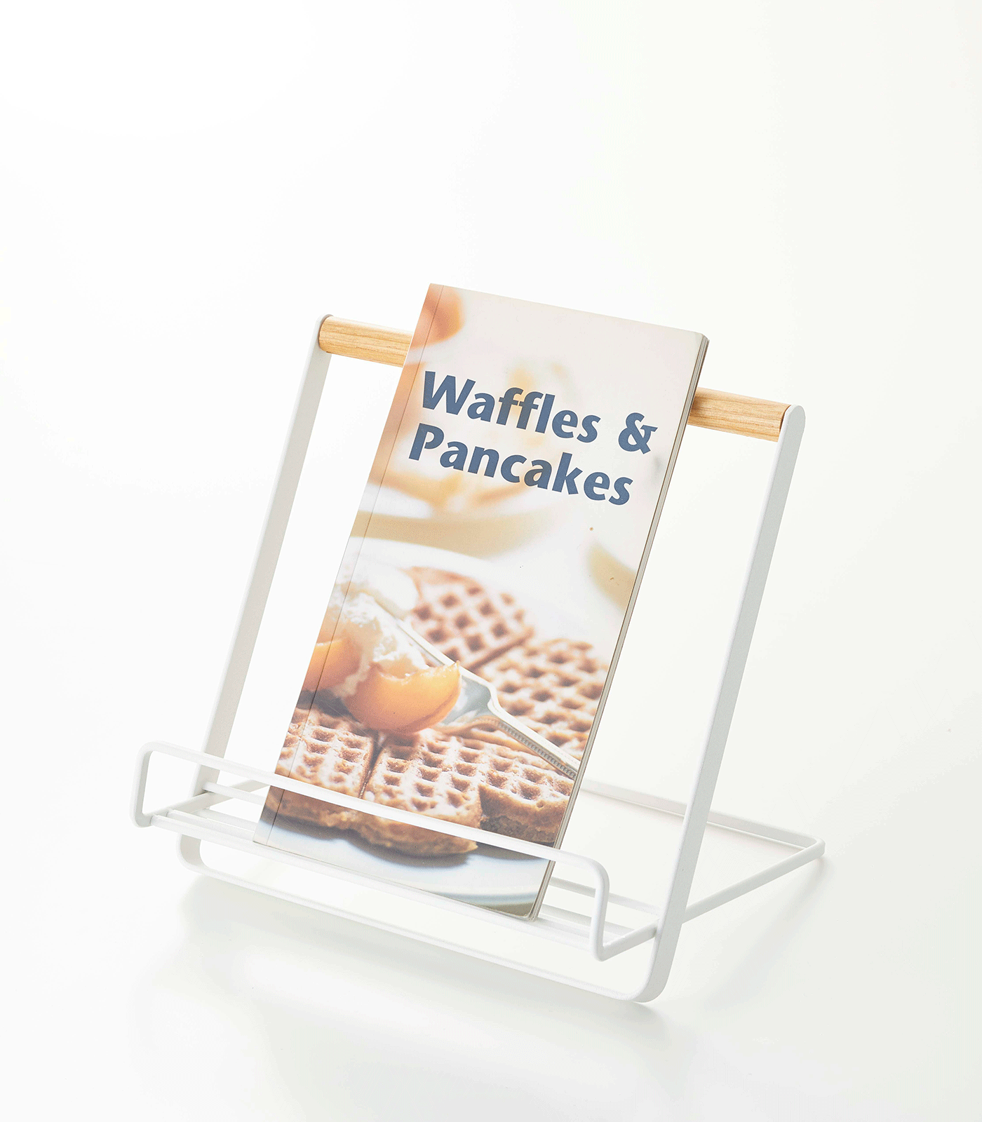 Sturdy Tablet & Cookbook Stand - Steel & Wood Holder for Kitchen, Office & Reading - Perfect for Recipes, eBooks & Hands-Free Viewing
