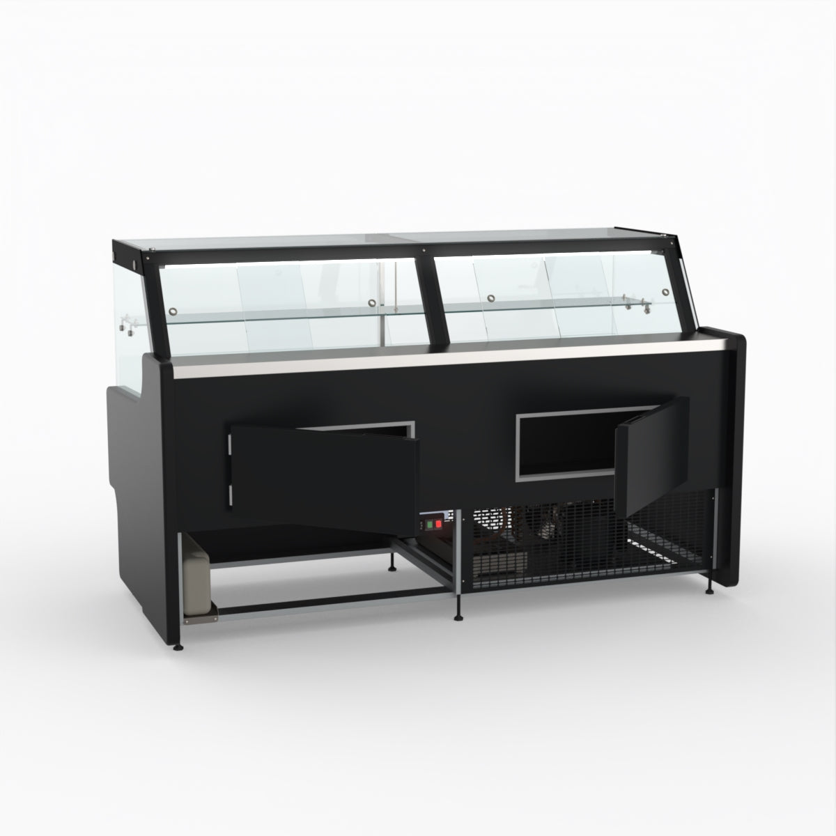 2 Meter AG Deli Showcase Glass Display Case - Perfect for Supermarkets, Delis & Bakeries to Showcase Fresh Food & Pastries