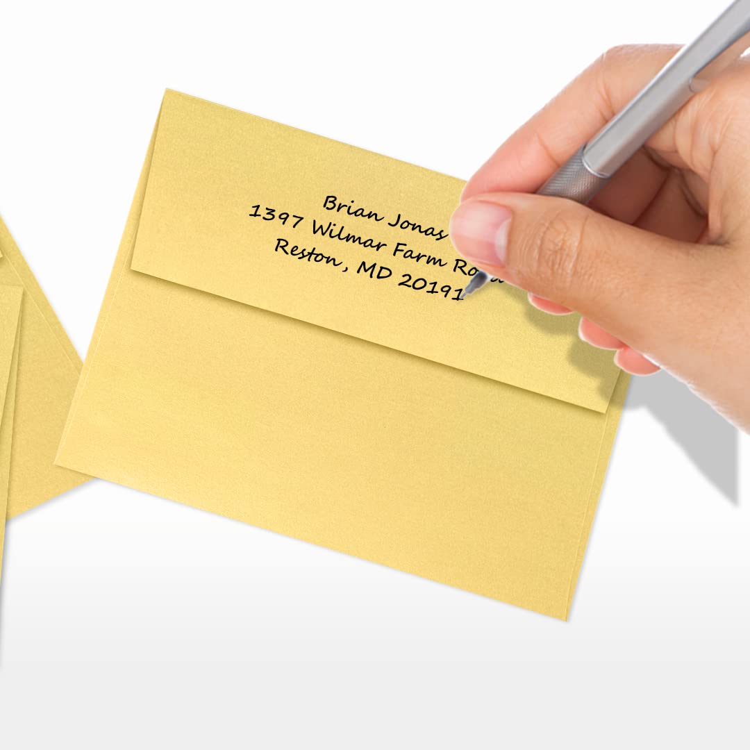 Premium A2 Gold Metallic Invitation Envelopes (4 3/8