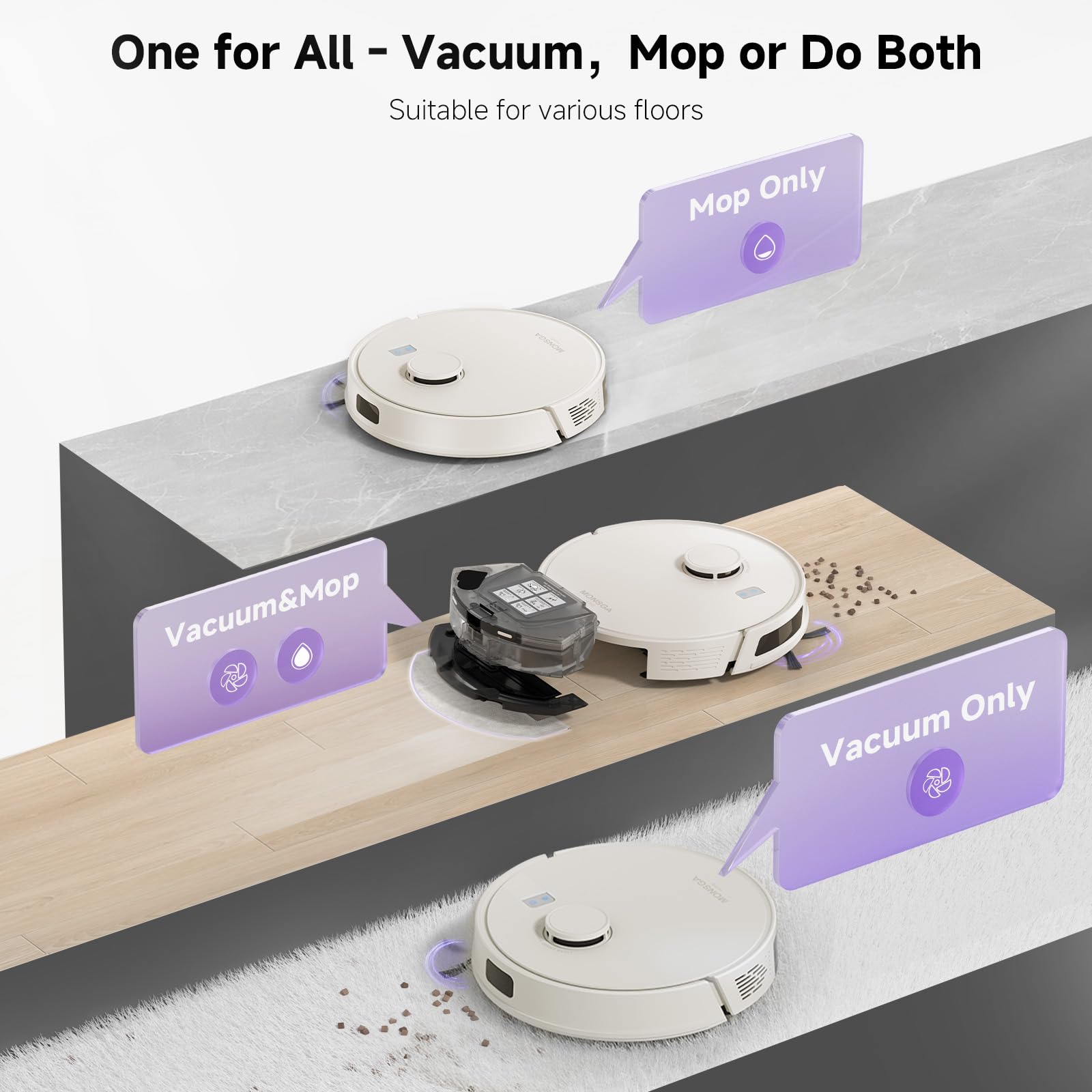 5000Pa Robot Vacuum Cleaner with Mop & 3.5L Self-Emptying Station - Smart Lidar Navigation, 180min Runtime, APP/Remote/Voice Control - Ideal for Hard Floors & Carpets (Yellow) - Perfect for Pet Hair, Daily Cleaning & Smart Home Automation