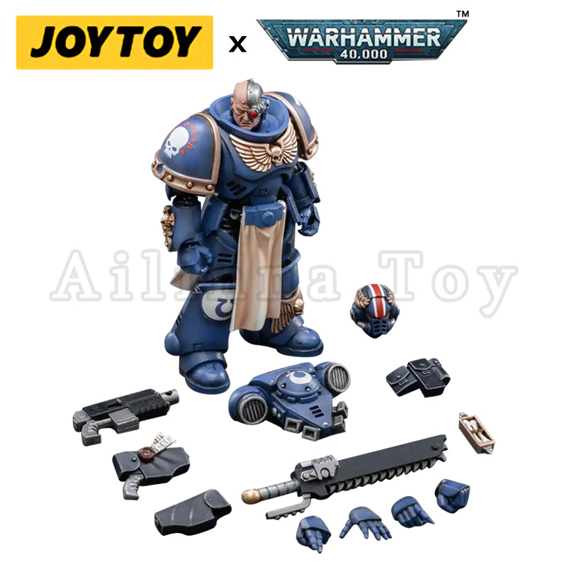 1/18 JOYTOY Warhammer 40K Ultramarines Primaris Lieutenant Horatius Action Figure - Collectible Miniature for Tabletop Gaming & Display