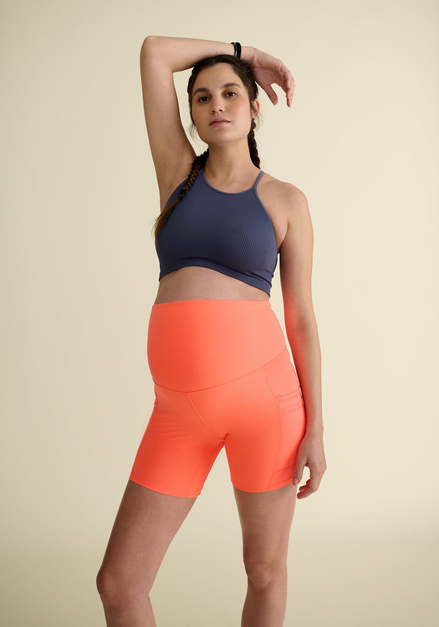 FP Movement X HATCH Happiness Runs Maternity Crop Top - Comfortable Workout Shirt for Pregnant Women - Perfect for Yoga, Gym & Active Maternity Wear