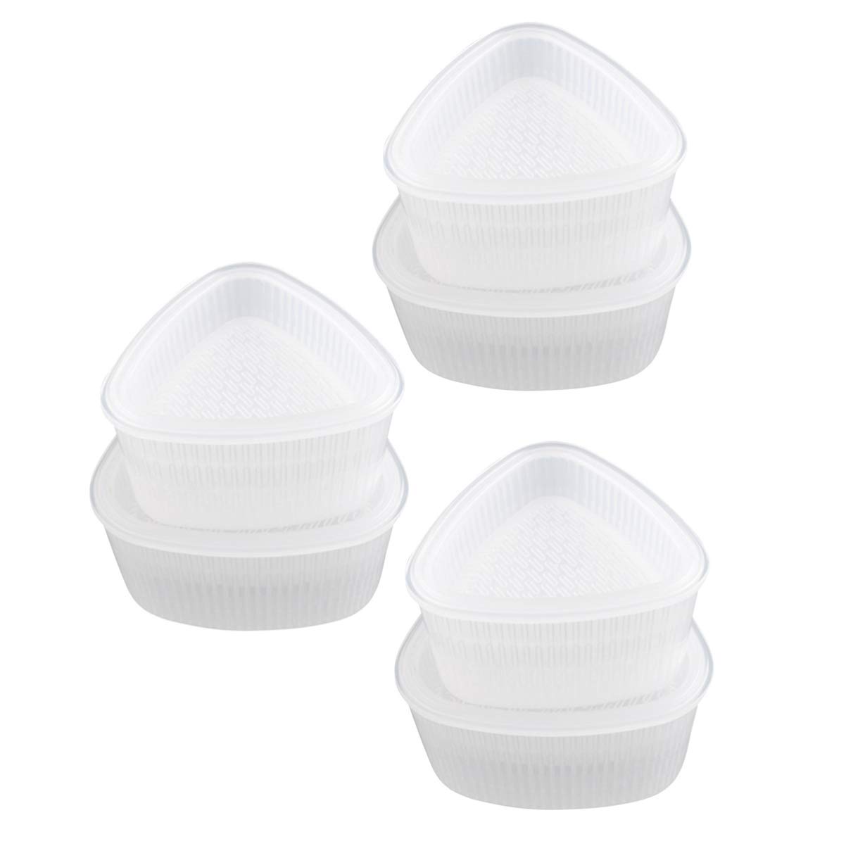 Hemoton 6-Piece Sushi Mold Set - DIY Rice Ball Shaper, Onigiri Maker, Triangle Sushi Press for Kids - Perfect for Bento Boxes, School Lunches & Home Cooking