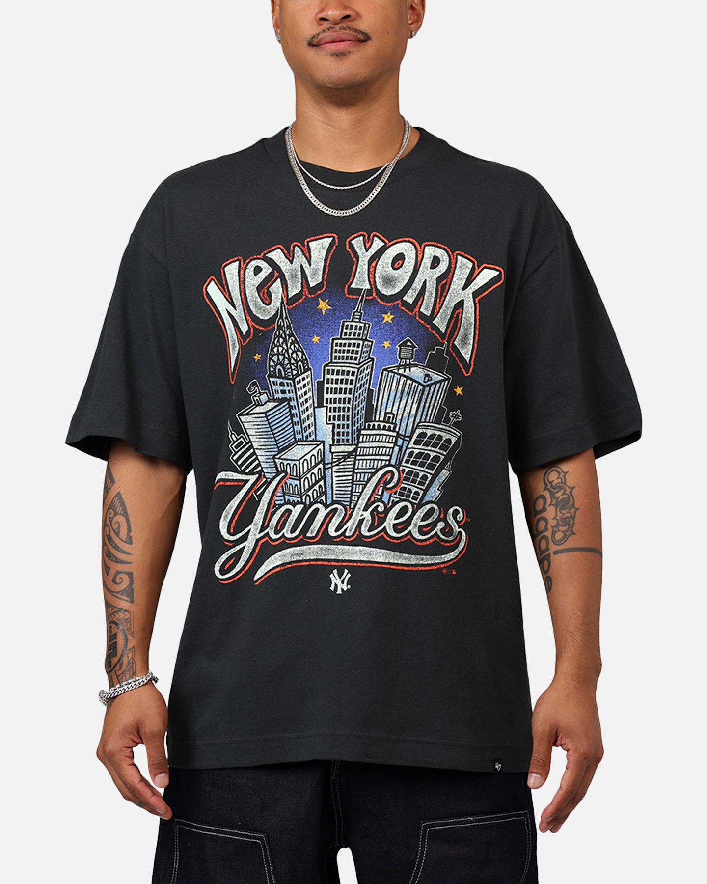 New York Yankees 'MLB Trophy Case' Premium Cotton T-Shirt for Men - Black Baseball Fan Apparel for Game Day & Casual Wear