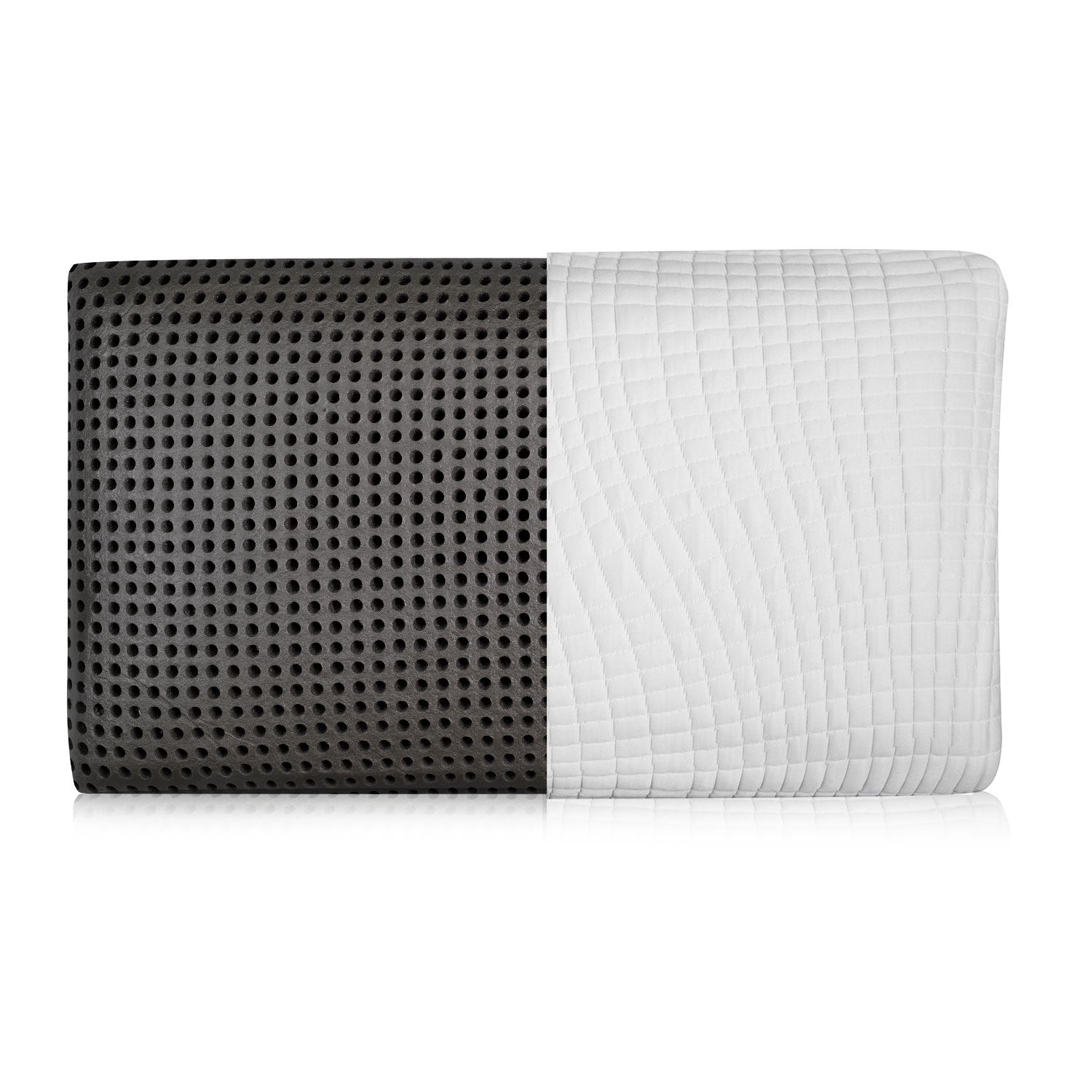 Ventilated Charcoal Bamboo Infused Memory Foam Pillow with Washable Cover - Cooling & Odor Control for Side Sleepers & Hot Sleepers - Perfect for Home, Travel & Office Use